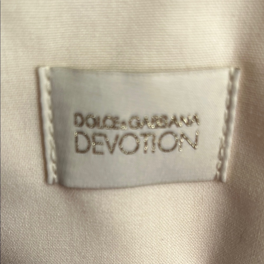Dolce&Gabbana Devotion Cream Canvas Tote Bag with Sturdy Handles - Picture 3 of 7